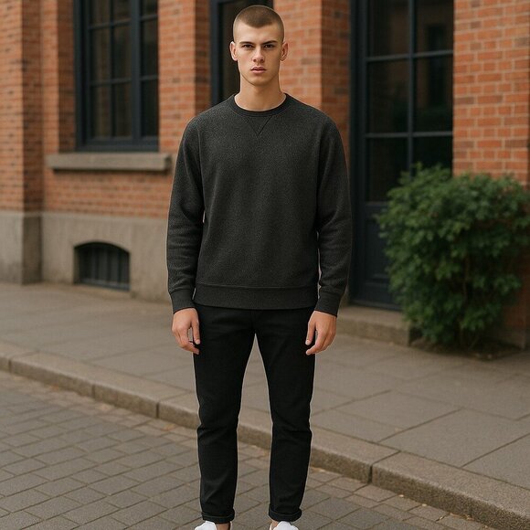 Paul Smith Sweatshirt Crew Neck Long Sleeve Black Men's Large - Picture 2 of 7